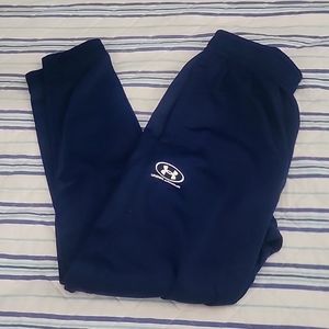 Navy blue pair of Under Armour jogging pants